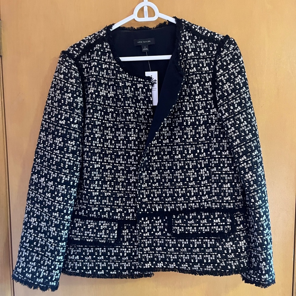 NWT Ann Taylor Black and White Blazer/Jacket